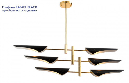 Люстра на штанге Crystal Lux RAFAEL SP6 GOLD фото 4