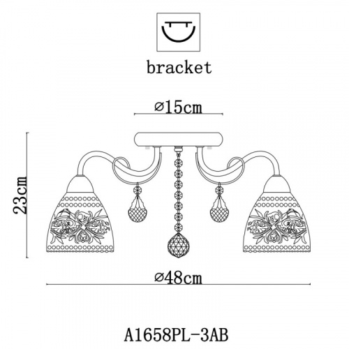 Накладная люстра ARTE Lamp A1658PL-3AB фото 4