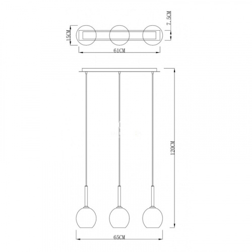 Подвесная люстра Zumaline MD1629-3A/COPPER фото 3