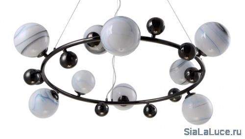 Подвесная люстра Crystal Lux SALVADORE SP9H BLACK CHROMIUM фото 3
