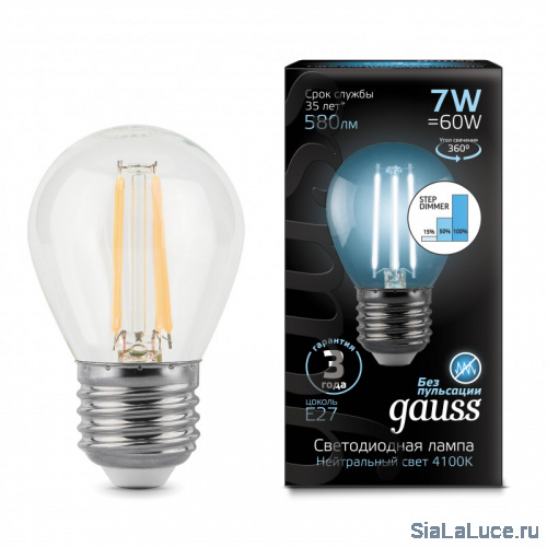 Светодиодная лампа Gauss 105802207-S