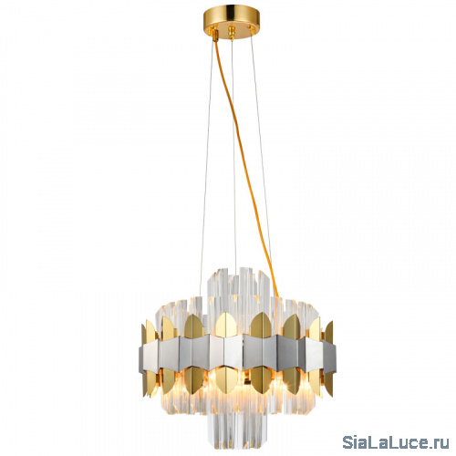 Подвесная люстра Natali Kovaltseva SKALA 81435/6C BRASS SILVER
