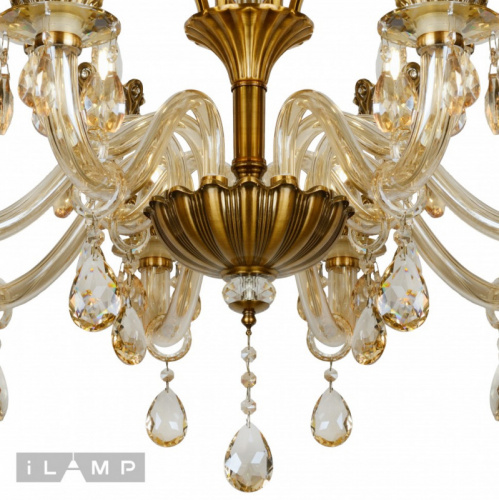 Подвесная люстра iLamp 61078-8+4 BR фото 4
