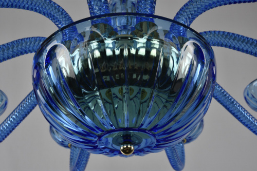 Подвесная люстра Bohemia Ivele Crystal 1311/12+6/360/2d G Aq/Aquamarine/M-1H фото 5