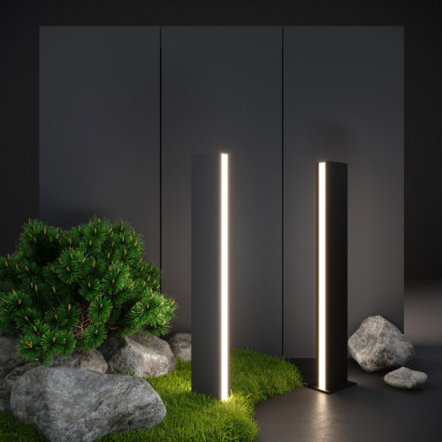 Садовый светильник Elektrostandard 1538 TECHNO LED серый фото 4