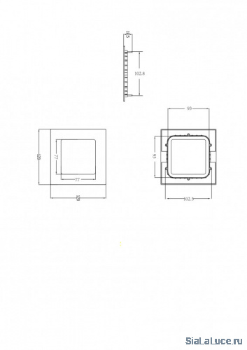 Светодиодная панель Donolux DL18452/6W White SQ Dim