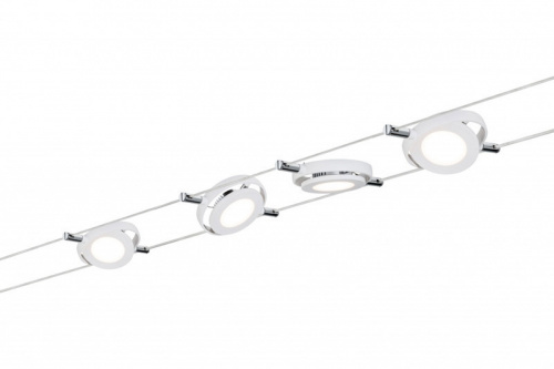 Струнная система Paulmann RoundMac 4x4Вт LED 230/12В Белый матовый Металл/Пластик 94105 Paulmann Paulmann 94105