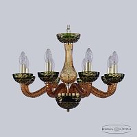 Подвесная люстра Bohemia Ivele Crystal 1309/8/200 G Am/Amber-Green/H-1J
