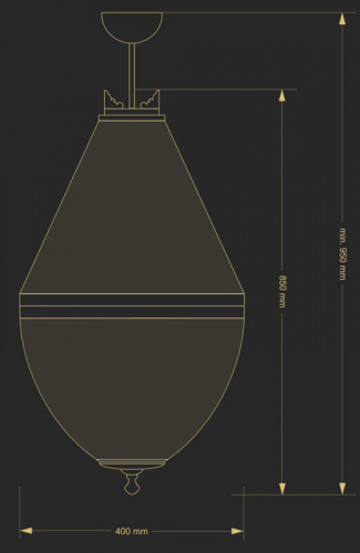 Люстра на штанге Kutek ARE-PL-8(P)400 фото 3