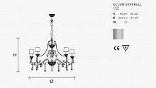 Подвесная люстра Masiero Silver Imperial / 12 ASFOUR