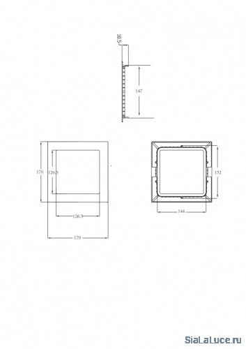 Светодиодная панель Donolux DL18454/12W White SQ Dim
