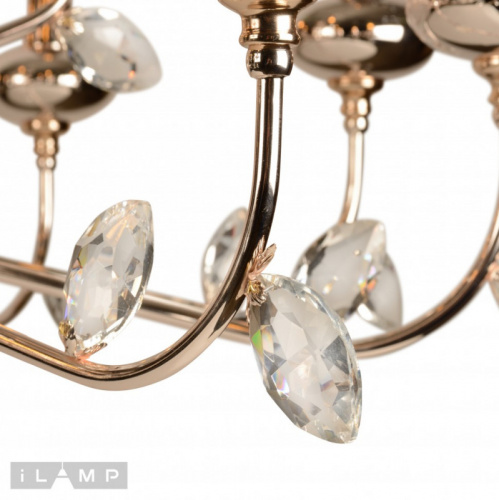 Подвесная люстра iLamp 1020-10+5 GD фото 4