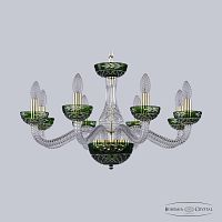 Подвесная люстра Bohemia Ivele Crystal 1309/8/240 G Cl/Clear-Green/H-1J