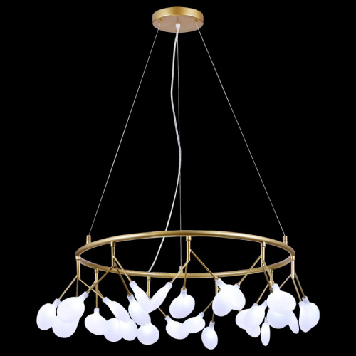 Подвесная люстра Natali Kovaltseva GRACE 75125/8С GOLD SATIN фото 3