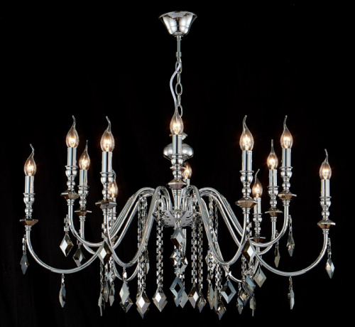 Подвесная люстра Crystal Lux MERCEDES SP6+6 CHROME/SMOKE фото 3