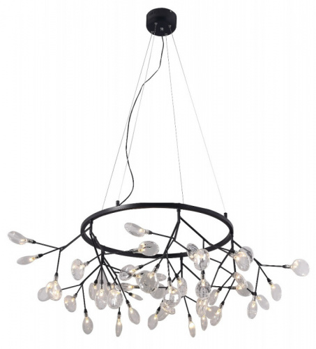 Подвесная люстра Crystal Lux EVITA SP45 D BLACK/TRANSPARENT