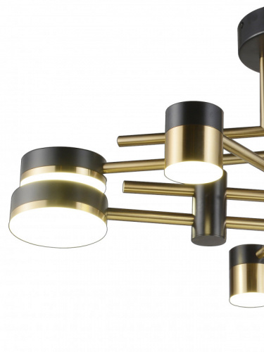 Люстра на штанге Natali Kovaltseva LED LAMPS 81369 GOLD BLACK фото 3