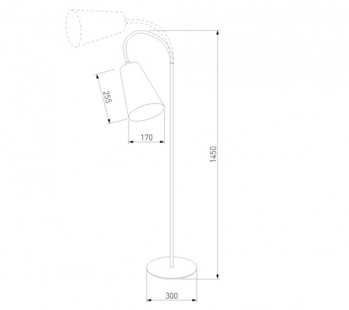 Торшер TK Lighting 3079 Wire Black