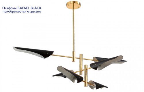 Люстра на штанге Crystal Lux RAFAEL SP6 GOLD фото 3