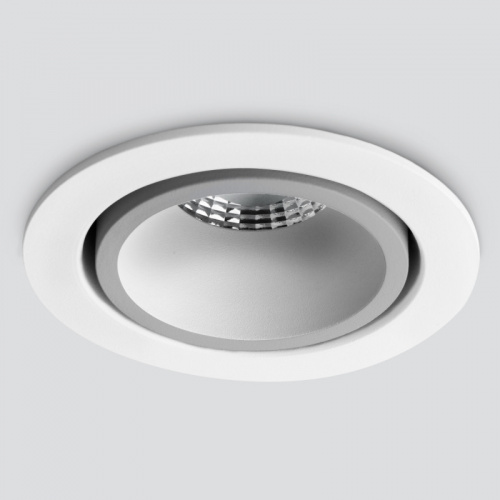 Встраиваемый светильник Elektrostandard 15267/LED 7W 4200K WH/SL белый/серебро фото 4