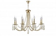 Подвесная люстра Crystal Lux VICTORIA SP8 GOLD/AMBER