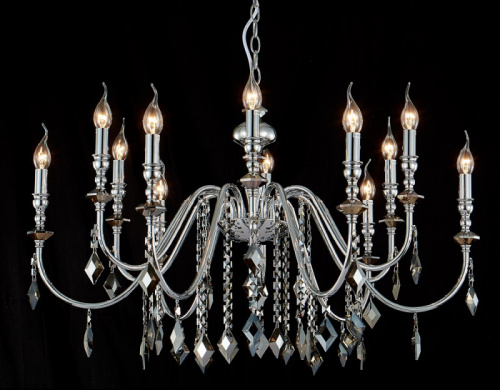 Подвесная люстра Crystal Lux MERCEDES SP6+6 CHROME/SMOKE фото 4