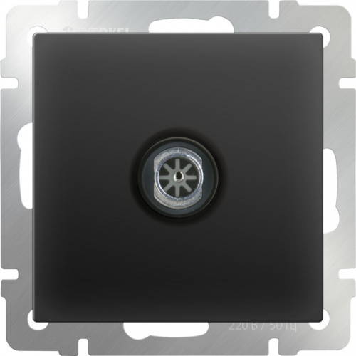 Розетка Werkel WL08-TV-2W (черный матовый)