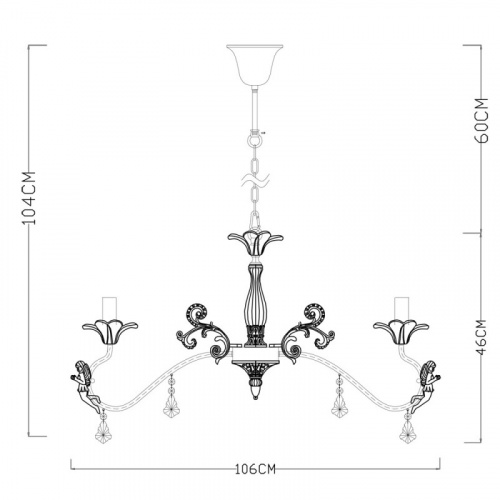 Подвесная люстра ARTE Lamp A5349LM-8WH фото 6