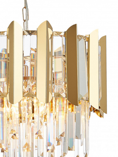 Каскадная люстра Natali Kovaltseva AMAZONE 81444/5C GOLD фото 3