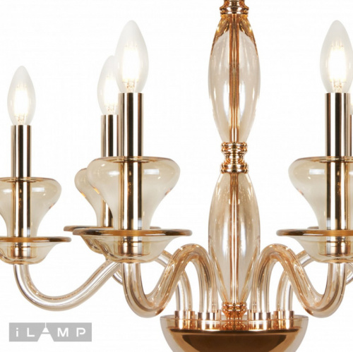 Подвесная люстра iLamp P9448-6 Gold фото 4