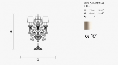 Настольная лампа Masiero Gold Imperial / TL3 ASFOUR