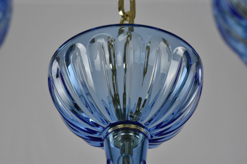 Подвесная люстра Bohemia Ivele Crystal 1311/12+6/360/2d G Aq/Aquamarine/M-1H фото 4