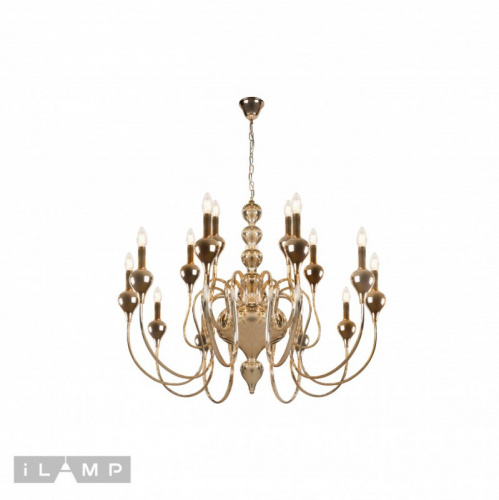 Подвесная люстра iLamp 88003-10+5 GD фото 3