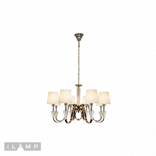 Подвесная люстра iLamp P2424-8 Nickel фото 3