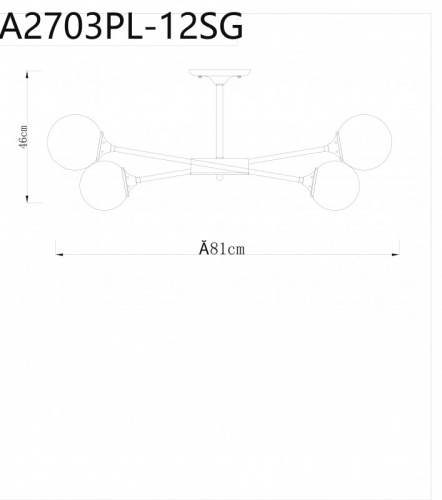 Люстра на штанге ARTE Lamp A2703PL-12SG фото 6