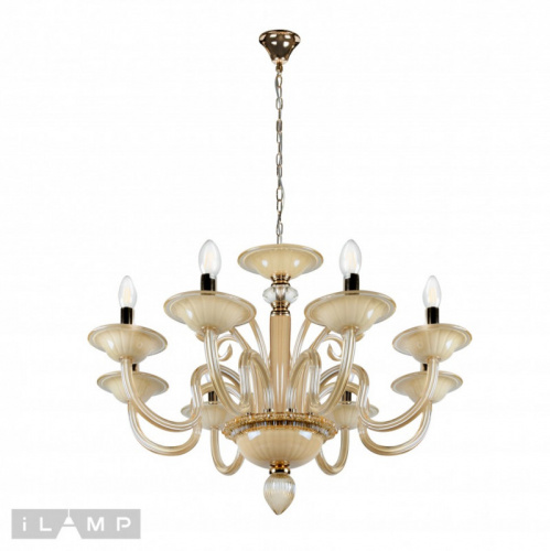 Подвесная люстра iLamp P2318-8GD фото 3